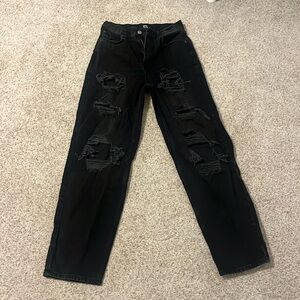 Urban Outfitters black ripped jeans; size 28